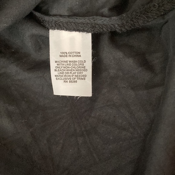 Express size M collarless,sheer black  button down - Picture 5 of 8